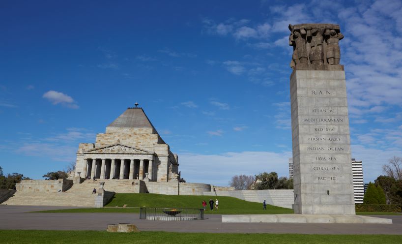 Photo of the Shrine of Remembrance, Second World War Cenotaph and Eternal Flame