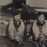 Doug Parry in front of an aircraft during the Second World War