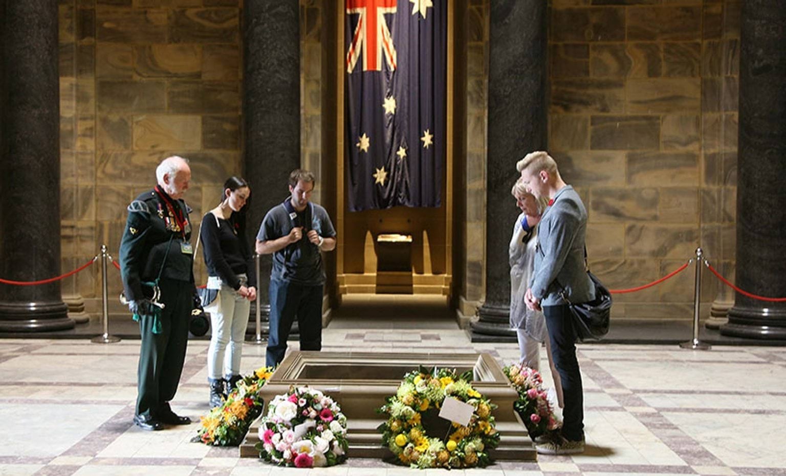 People gather in the Shrine's Sanctuary