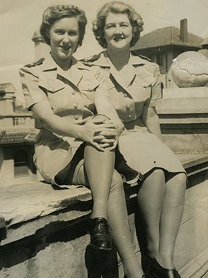 Showing a bit of leg—those dreadful lisle stockings 1943-46 Image courtesy of Pamela Nicholls