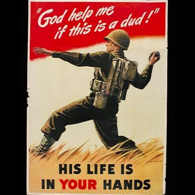 God help me if this is a dud!: His life is in your hands poster 1942
