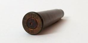 Spent cartridge and inscription, 1916 Shrine Collection