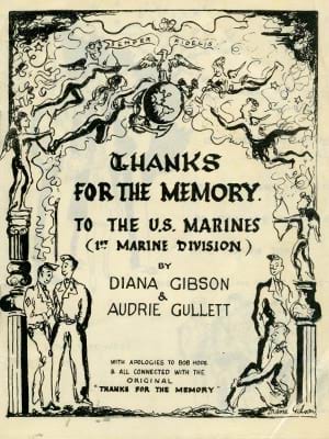 Front cover of Thanks for the memories brochure