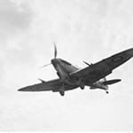 Spitfire files overhead in Darwin