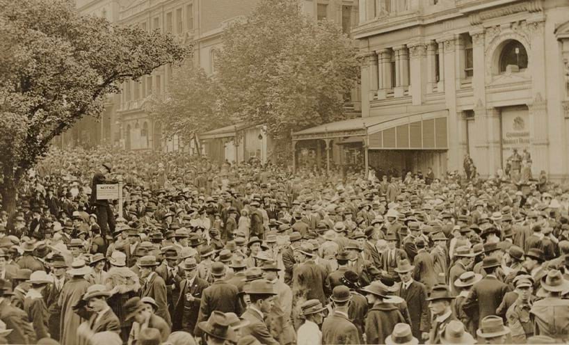 Armistice Day in Melbourne 1918