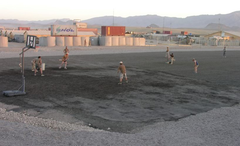 The first cricket match at the base at Tarin Kowt, Afghanistan 2005