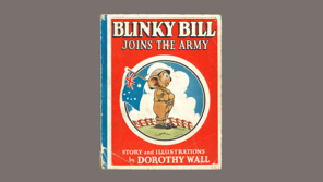 Childrens book with a koala dressed as a solider 