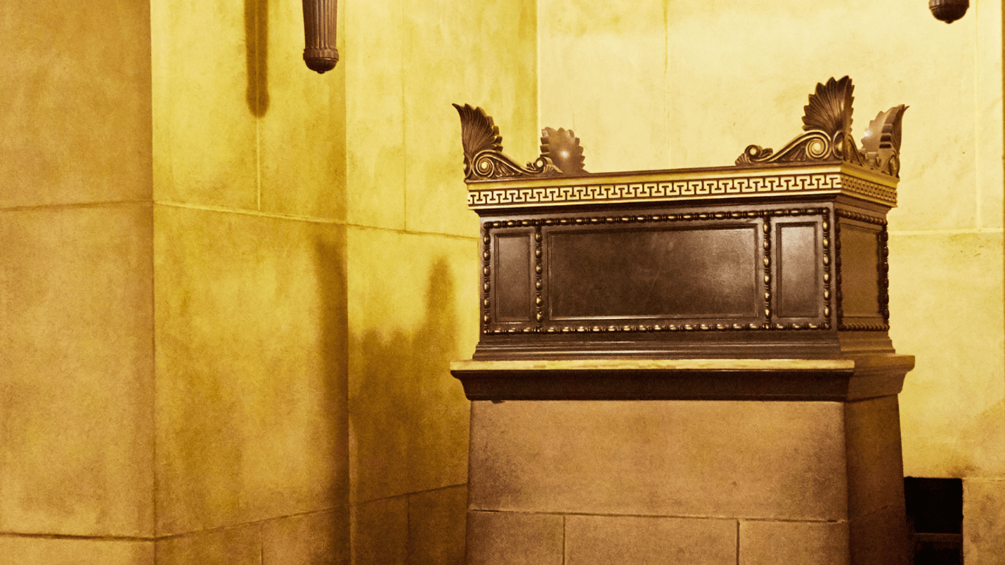 The casket of original donations in the Shrine of Remembrance's Crypt
