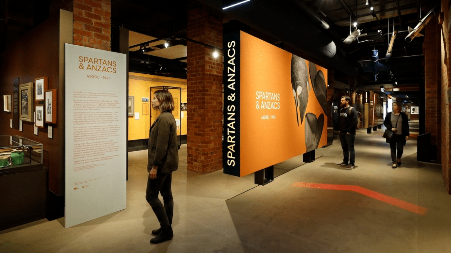 Spartans and Anzacs exhibition installation Shrine of Remembrance